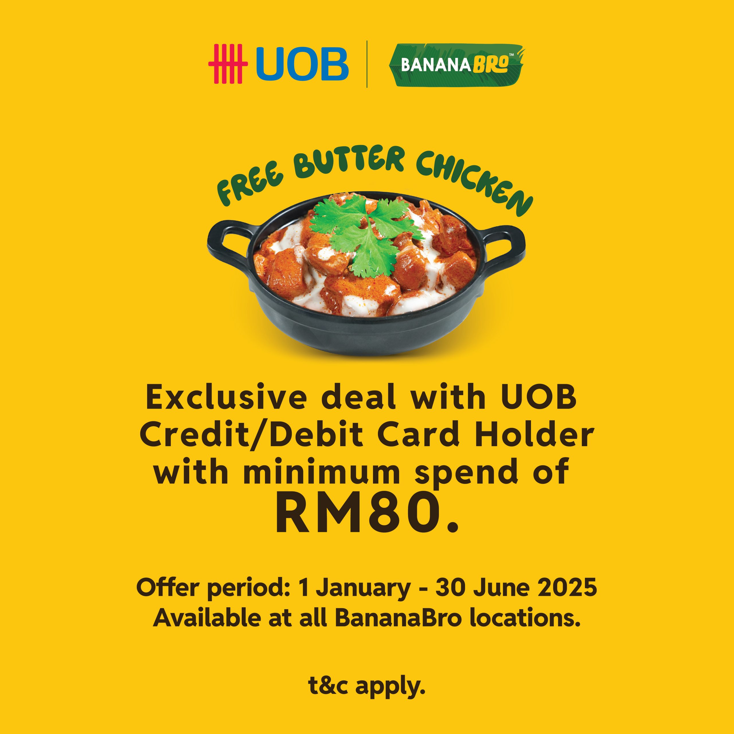 Free Butter Chicken UOB